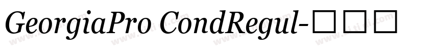 GeorgiaPro CondRegul字体转换